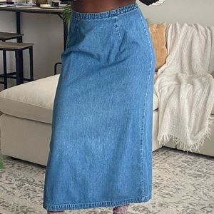 Vintage Eddie Bauer Denim Maxi Skirt